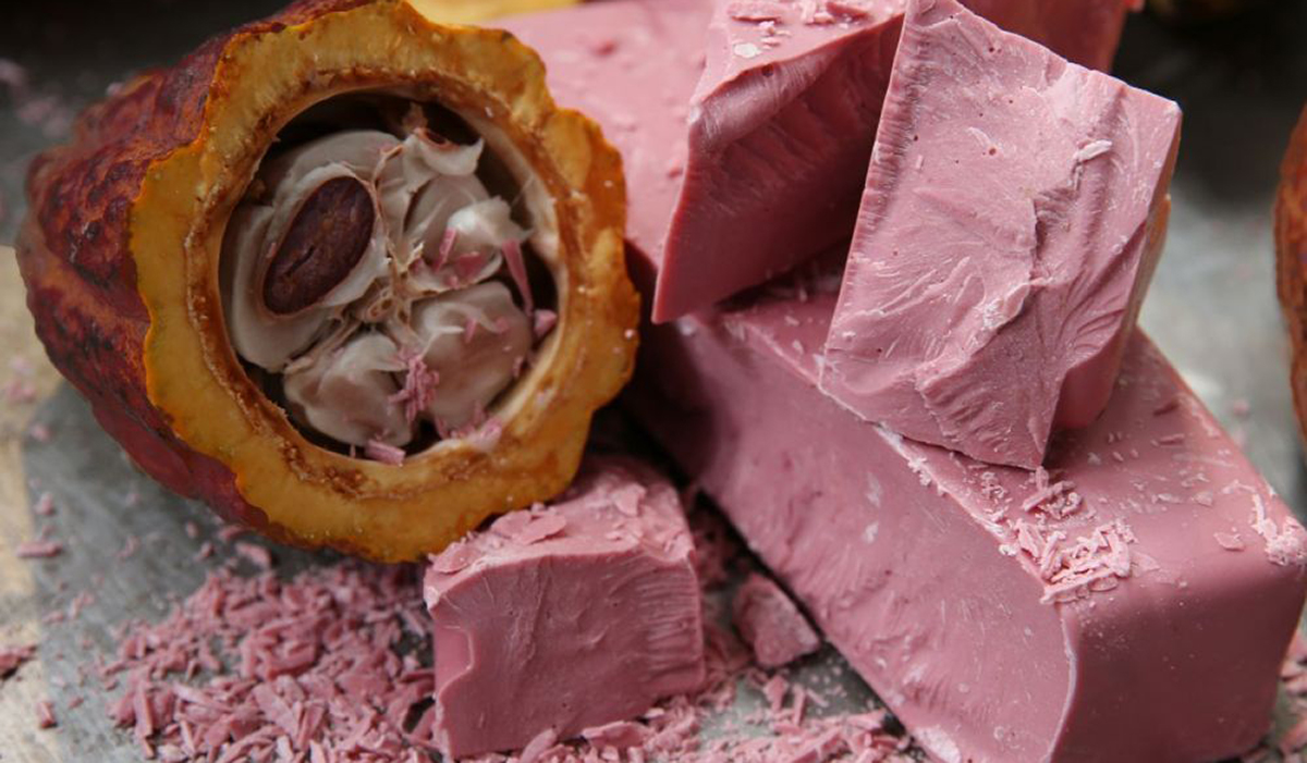 Copeaux de chocolat rose