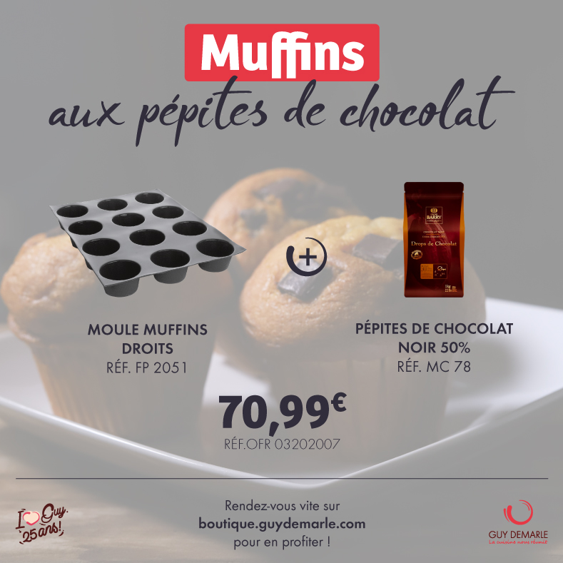 Le Kit Muffins aux pépites de chocolat
