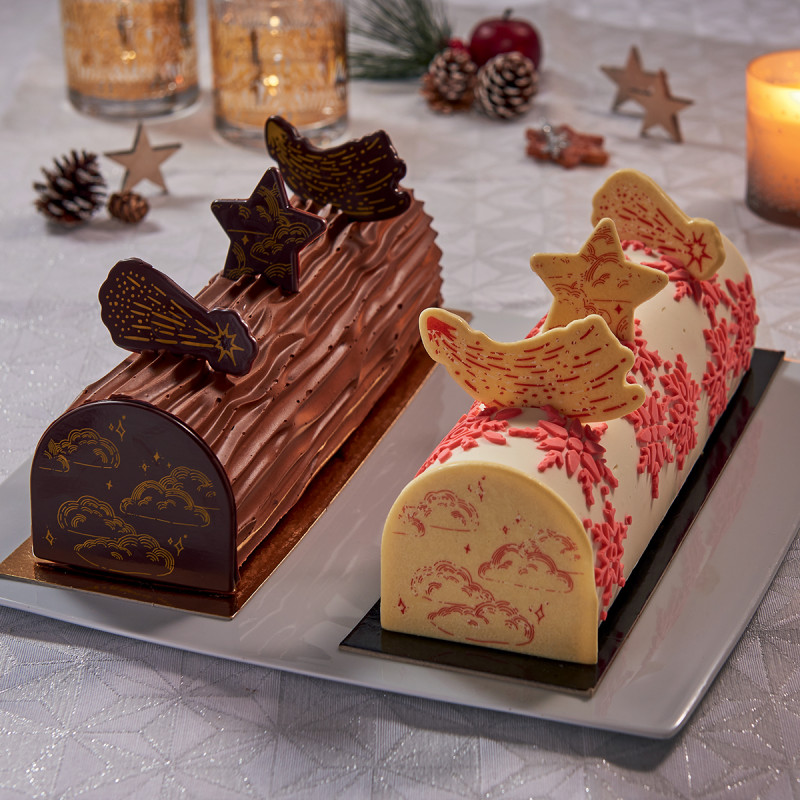 Embouts bûches Noël chocolat L'étincelante - Panier des Chefs