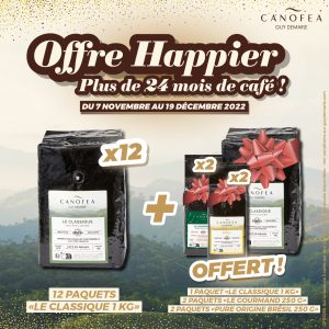 24 mois de café offert avec l'Offre Happier Canofea®