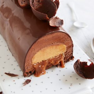 Bûche chocolat caramel