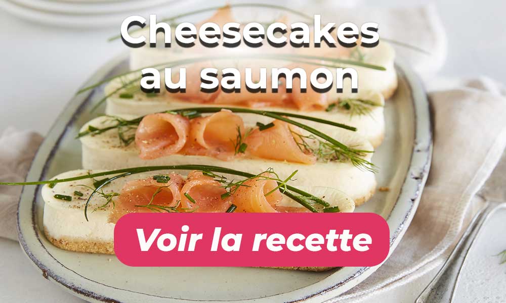 Cheesecakes saumon et fromage frais