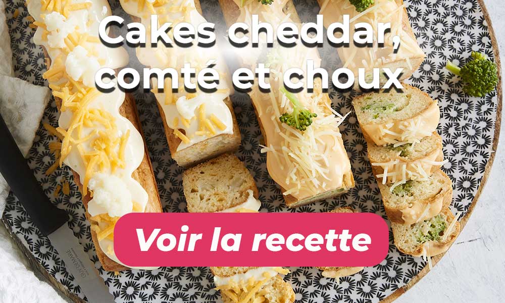 Cakes cheddar chou-fleur et comté brocolis