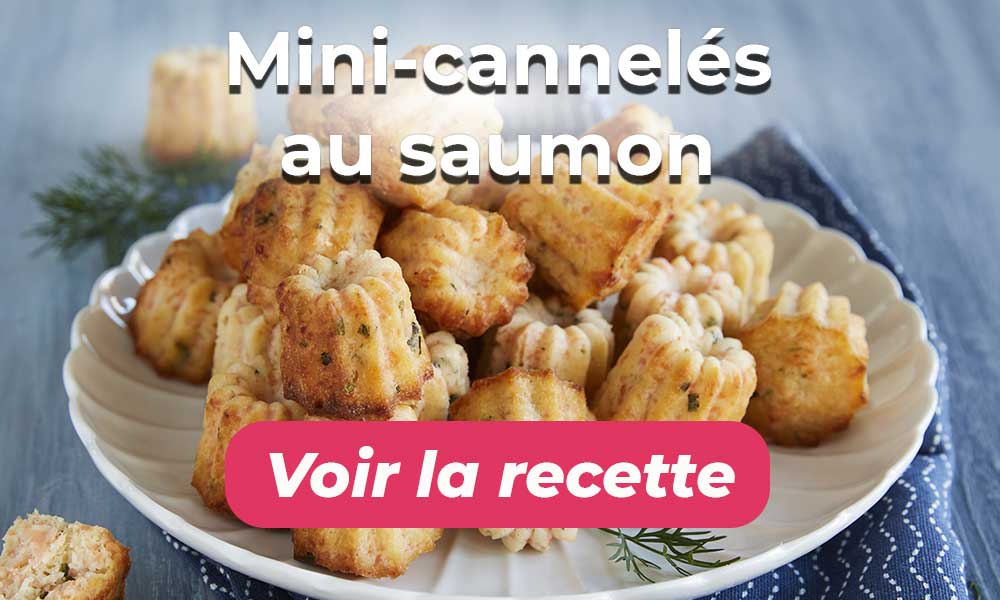 Mini-cannelés au saumon