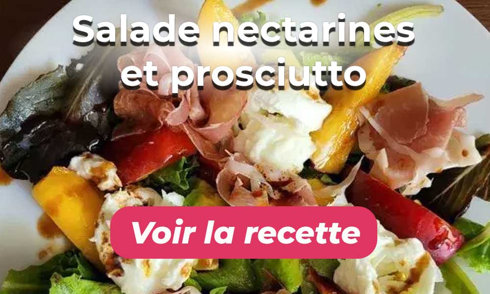 Salade nectarines et prosciutto