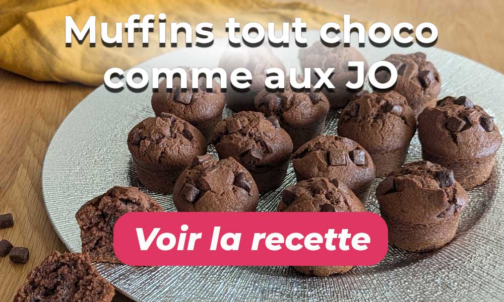 La recette des muffins tout chocolat comme aux JO