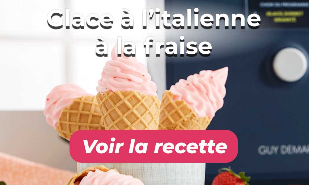 Glace à l'italienne à la fraise