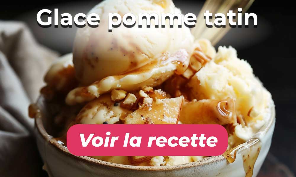 Voir la recette de la glace à la pomme tatin