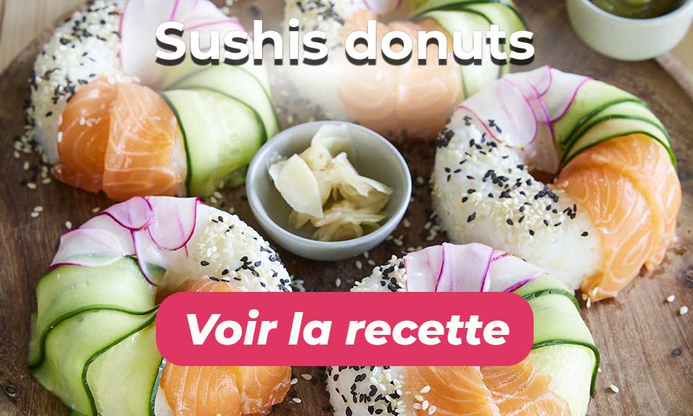 Découvrir la recette des sushis donuts