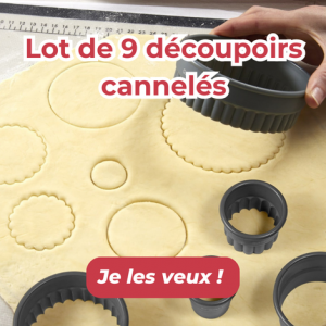 Lot de 9 découpoirs cannelés