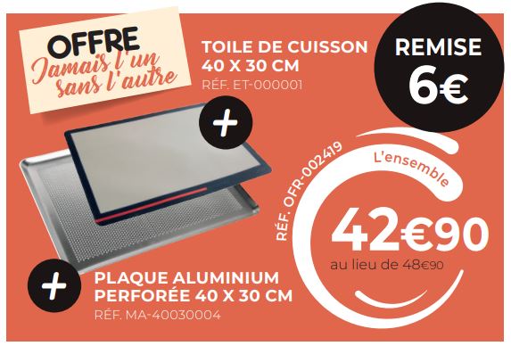 Offre jamais l'une sans l'autre : toile + plaque