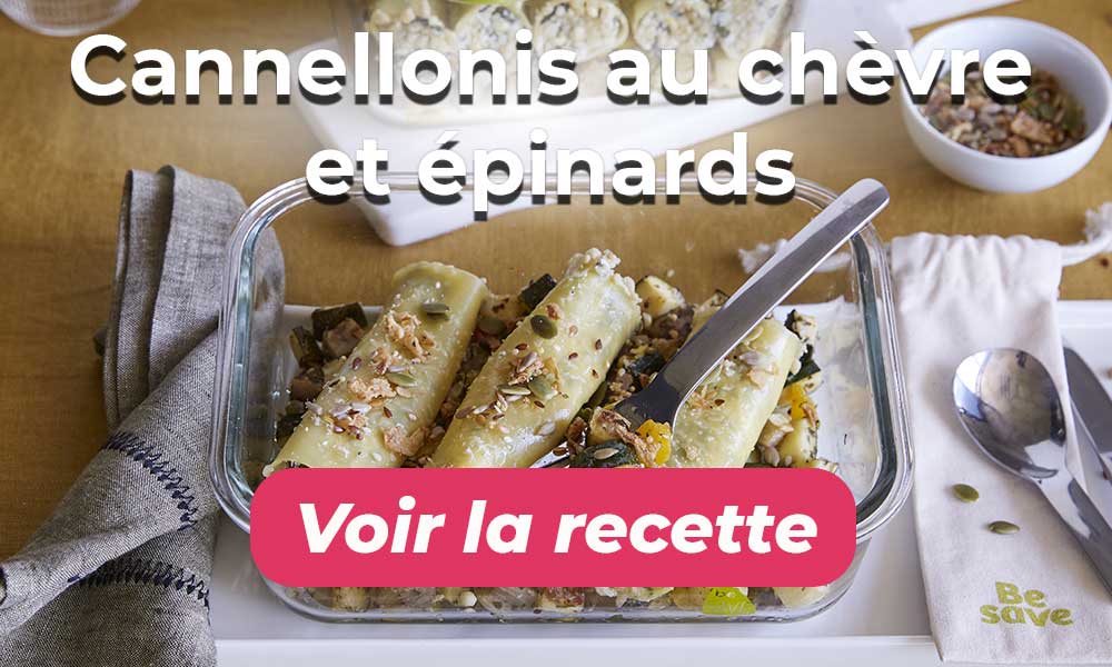 Cannellonis au chèvre et aux épinards