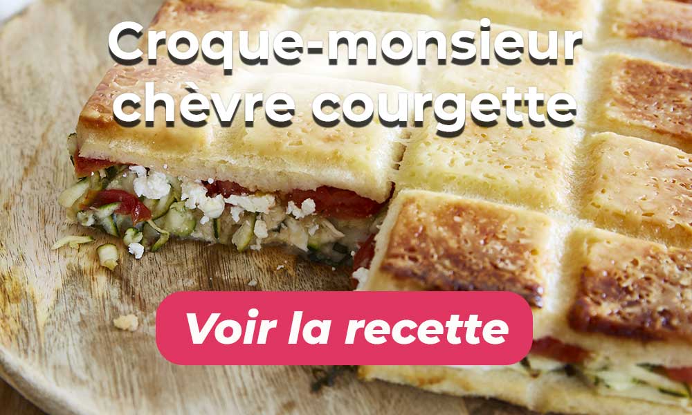 Croque-monsieur chèvre courgette