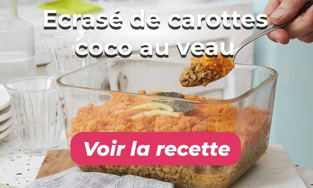 Ecrasé de carottes coco au veau