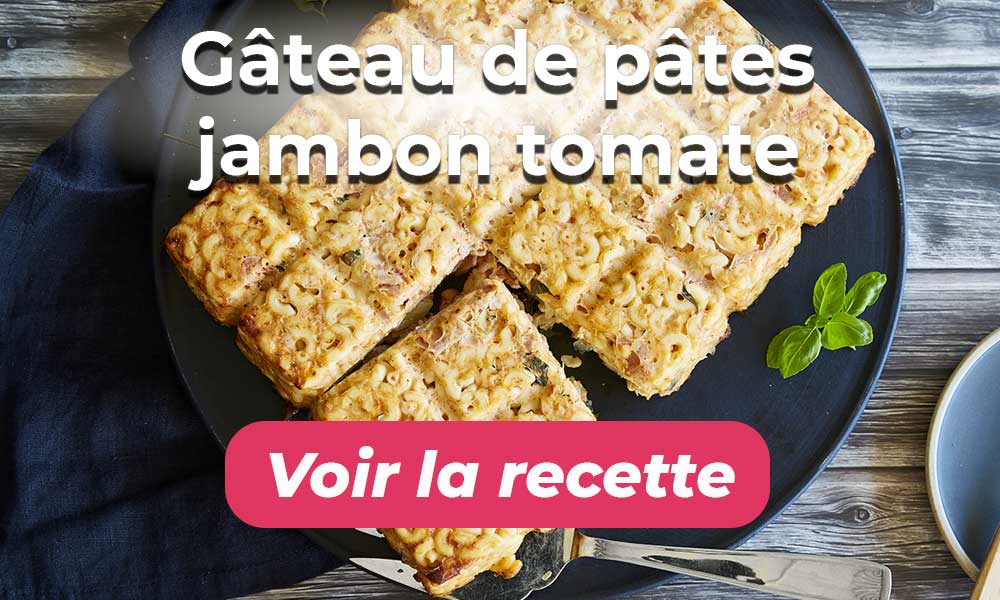 Gâteau de pâtes jambon tomate