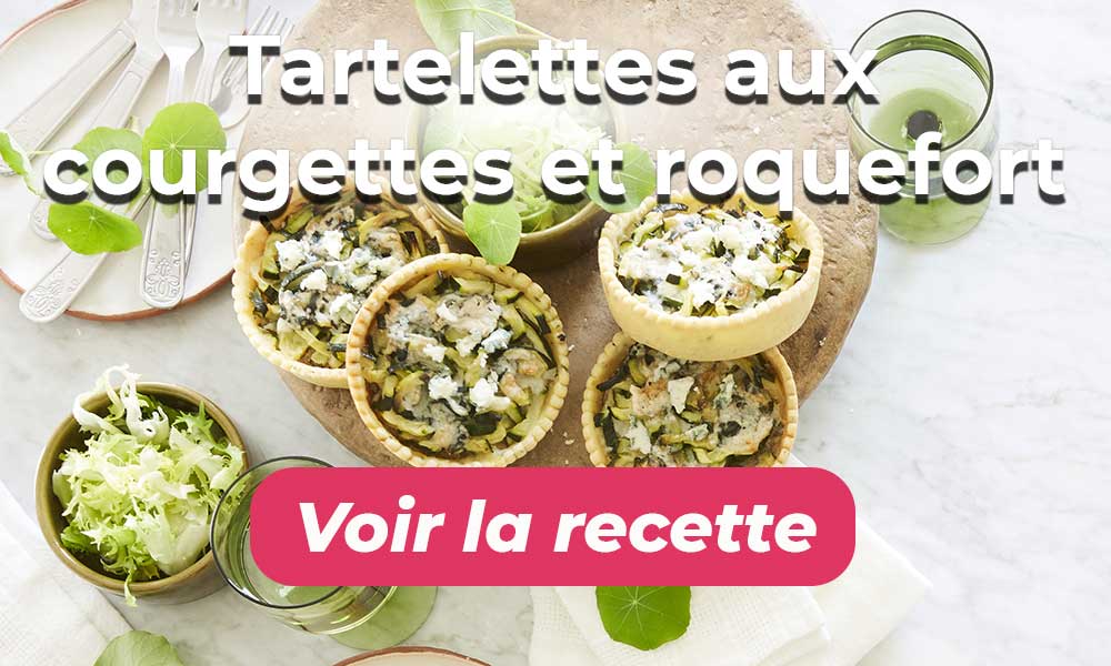 Tartelettes aux courgettes et au roquefort