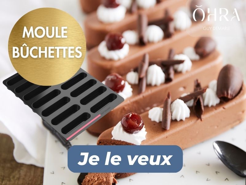 Le Moule 14 Bûchettes OHRA® pour vos bûches individuelles servies à l'assiette