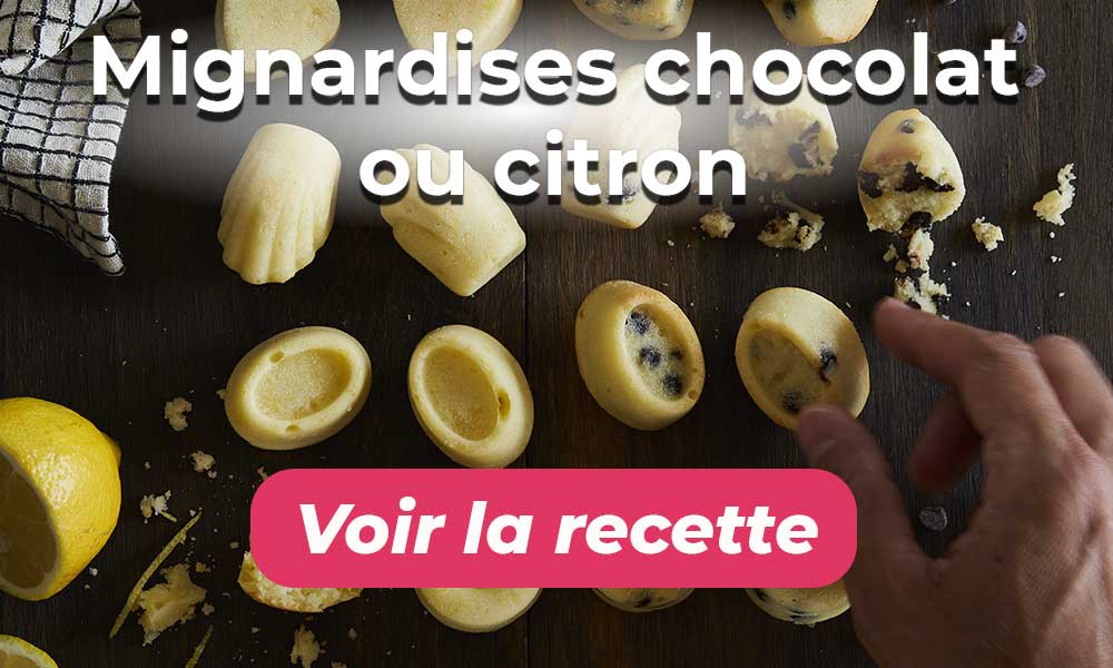 Voir la recette des Mignardises au chocolat ou citron