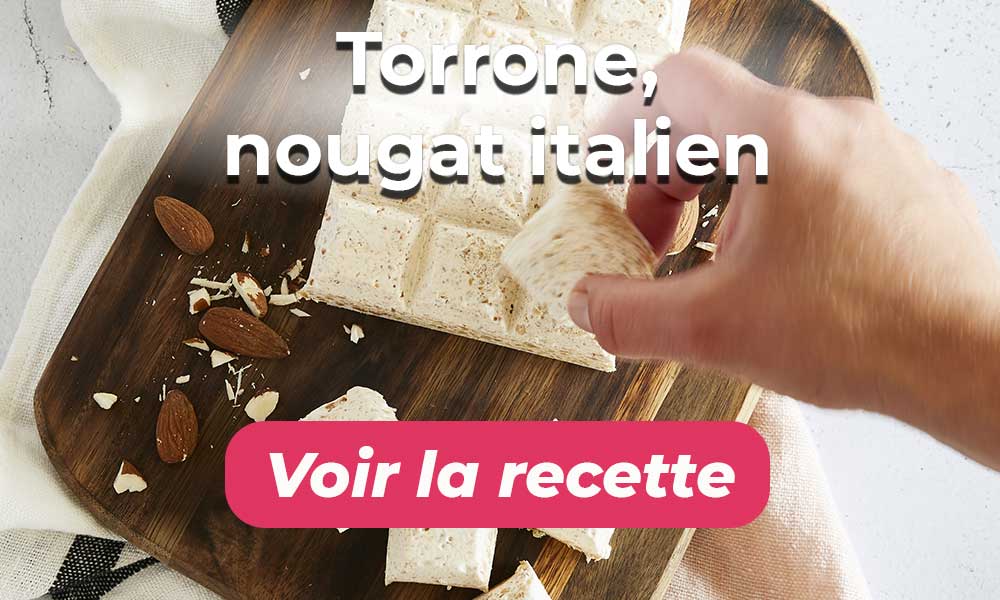 Voir la recette du Torrone, nougat italien