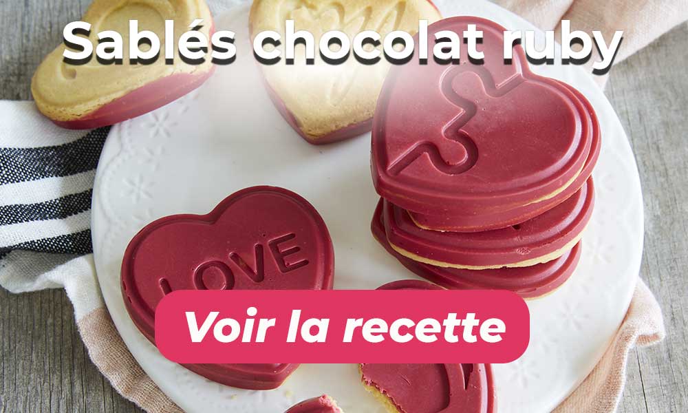 Sablés chocolat ruby