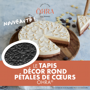 Tapis Décor Rond Pétales de Cœurs OHRA®