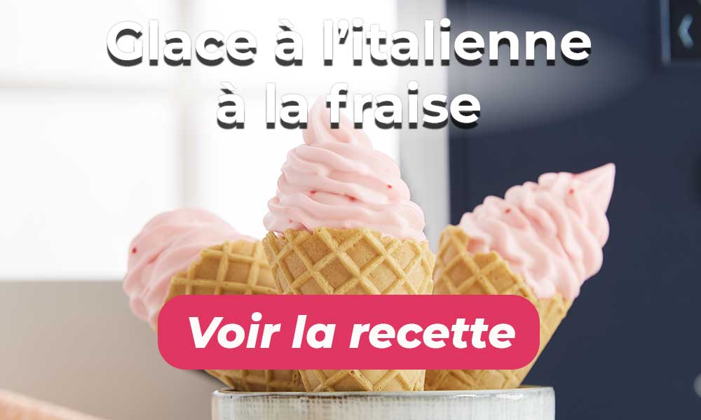 Glace à l'italienne à la fraise