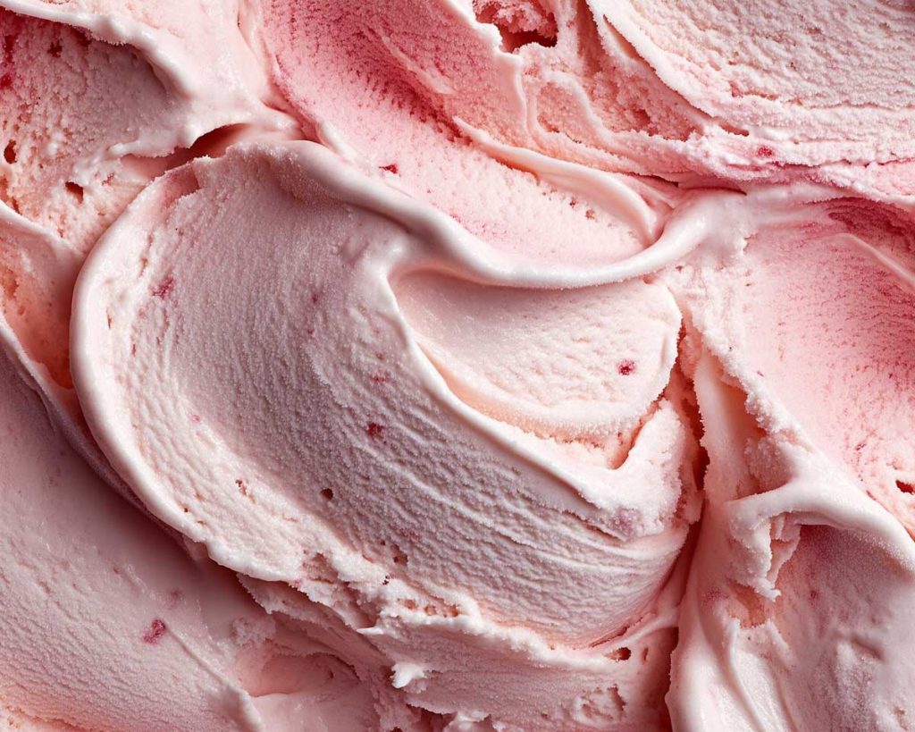 Une glace à la texture impeccable