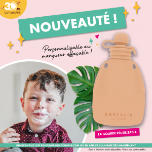 Lot de 4 gourdes réutilisables