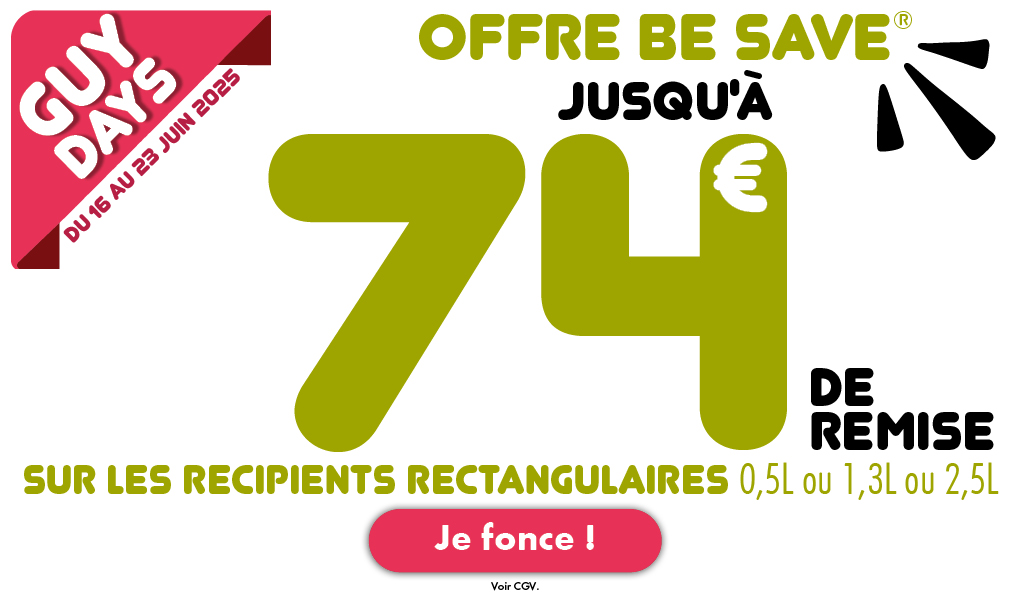 BE SAVE® : des remises sur les récipients ! 