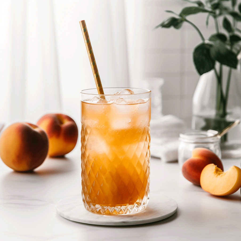 Thé glacé à la pêche