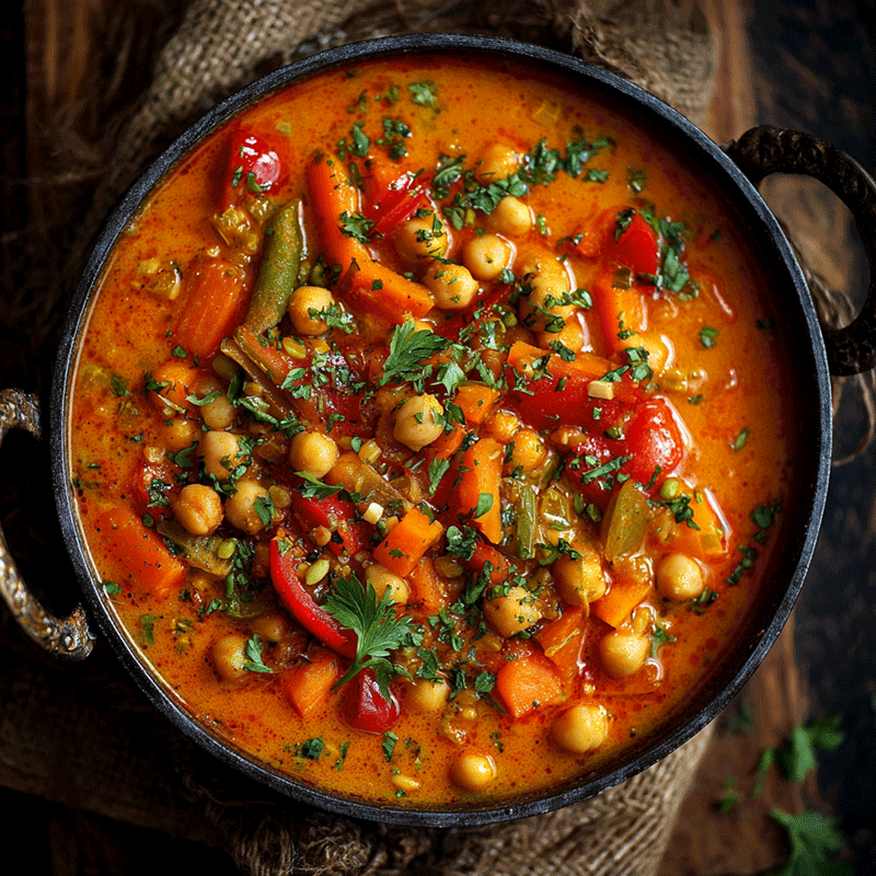 Curry de pois chiches et légumes